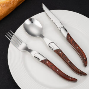 laguiole style premium steak knife | custom pakkawood handle oem wholesale